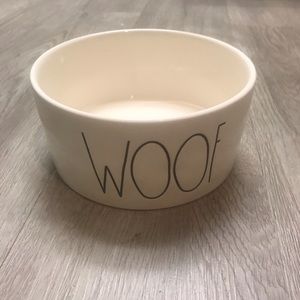 New Rae Dunn Woof dog bowl